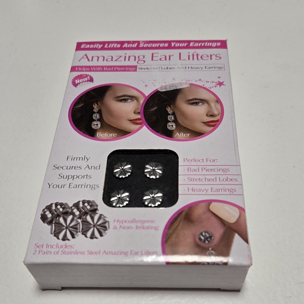 New In Box Tekno Amazing Ear Lifters Magic Back Earring Lifters